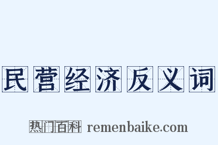 民营经济反义词是什么意思的图片